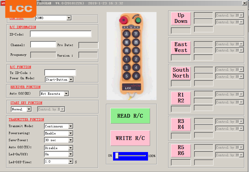 Q600 UHF Wireless Radio Switch 6 Button Industrial Crane Fernbedienung LCC Fernbedienung