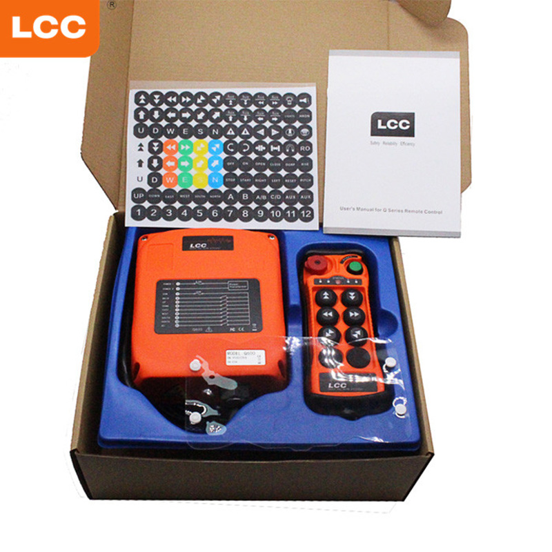 Q600 UHF Wireless Radio Switch 6 Button Industrial Crane Fernbedienung LCC Fernbedienung