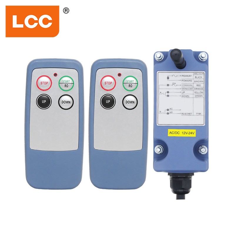 12V 24V LCC SAGA1-L4 4-Tasten-Single-Speed-Fernbedienungssystem Turmwinde Funkkran-Fernbedienung